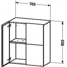 Duravit LC117703838 - Duravit L-Cube Semi-Tall Cabinet Dolomite Gray