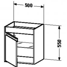 Duravit KT2528R4343 - KT floor cabinet 360x500x550 Basalt