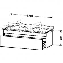 Duravit DS639004343 - Duravit DuraStyle One Drawer Wall-Mount Vanity Unit Basalt