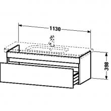 Duravit DS639505218 - Duravit DuraStyle One Drawer Wall-Mount Vanity Unit European Oak|White
