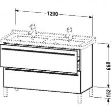 Duravit XL653802222 - Duravit X-Large Two Drawer Floorstanding Vanity Unit White