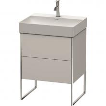 Duravit XS444203939 - Duravit XSquare Two Drawer Floorstanding Vanity Unit Nordic White