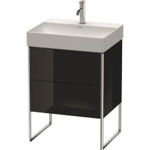 Duravit XS444204040 - Duravit XSquare Two Drawer Floorstanding Vanity Unit Black