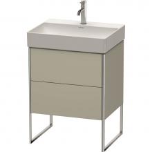 Duravit XS444206060 - Duravit XSquare Two Drawer Floorstanding Vanity Unit Taupe