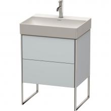 Duravit XS444209797 - Duravit XSquare Two Drawer Floorstanding Vanity Unit Light Blue