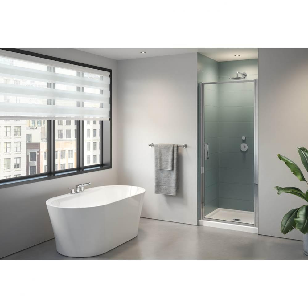 ELERA SINGLE PIVOT DOOR 25''/CHROME/79H/SEKUR+/IN&OUT PIVOT