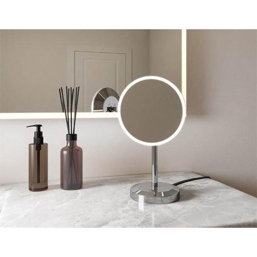 VIZO MAKEUP MIRROR/FREE STANDING/8''/RD FRAME&MIRROR/CHROME