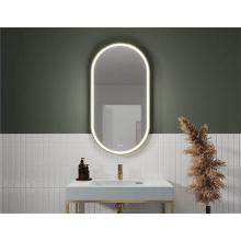 Fleurco MFMO2039-12 - MAGNA OBLONG FRAMED MIRROR 20'' W x 39'' H +DEFOG +LIGHT, GOLD