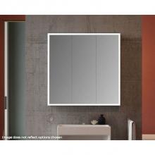 Fleurco MCHT3630-14 - LUNA HALO LIGHTED MEDICINE CABINET/TRI-VIEW/FLAT/36''X30''