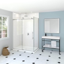 Fleurco K2AS245L36L-35-40 - K2 SELECT 2-SIDED/45X36/LEFT/BRUSHED STAINLESS/SEKUR+