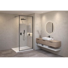 Fleurco VSP39-33-40-86 - VESPERO SHIELD 39/BLACK FRAME/CLEAR GLASS/86''