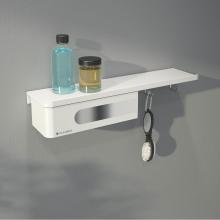 Fleurco VEH1805-18-11 - ELOQ SHELF/DRAWER W/HOOKS/18x5''/WHT/CHR