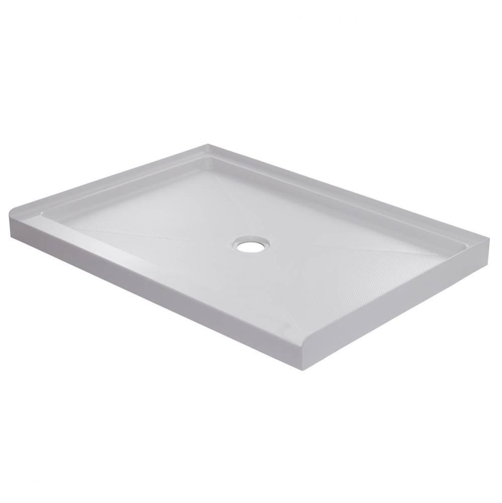 48'' X 34'' White base with Center Drain