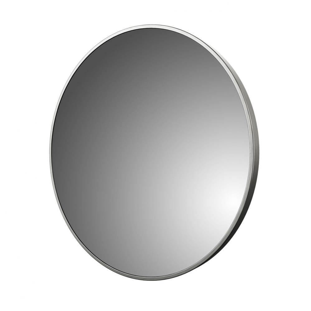 Foremost Reflections 28'' Round Wall Mirror, Brushed Nickel
