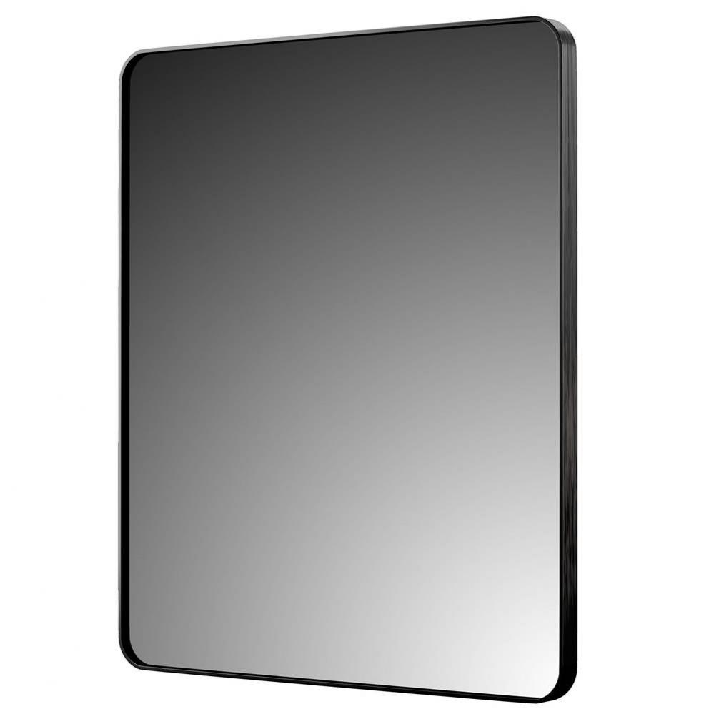 Foremost Reflections 30'' x 36'' Rounded Rectangle Mirror, Brushed Black