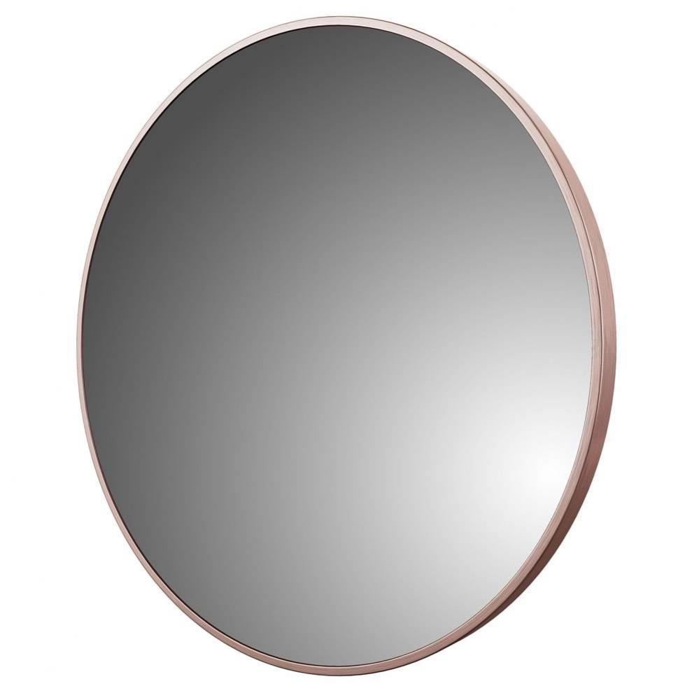 Foremost Reflections 32'' Round Wall Mirror, Brushed Rose Gold