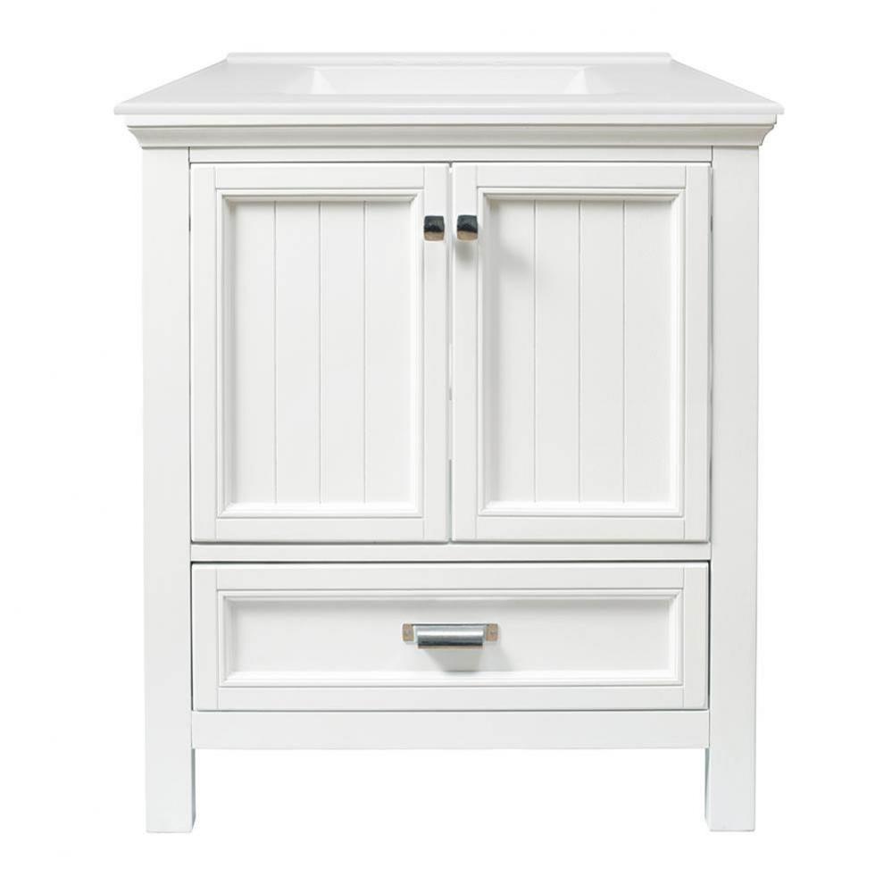 Brantley 31'' White Vanity with White Fine Fire Clay Top