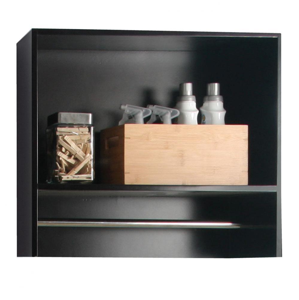 Berkshire Espresso Open Shelf W Metal Hanging Rod