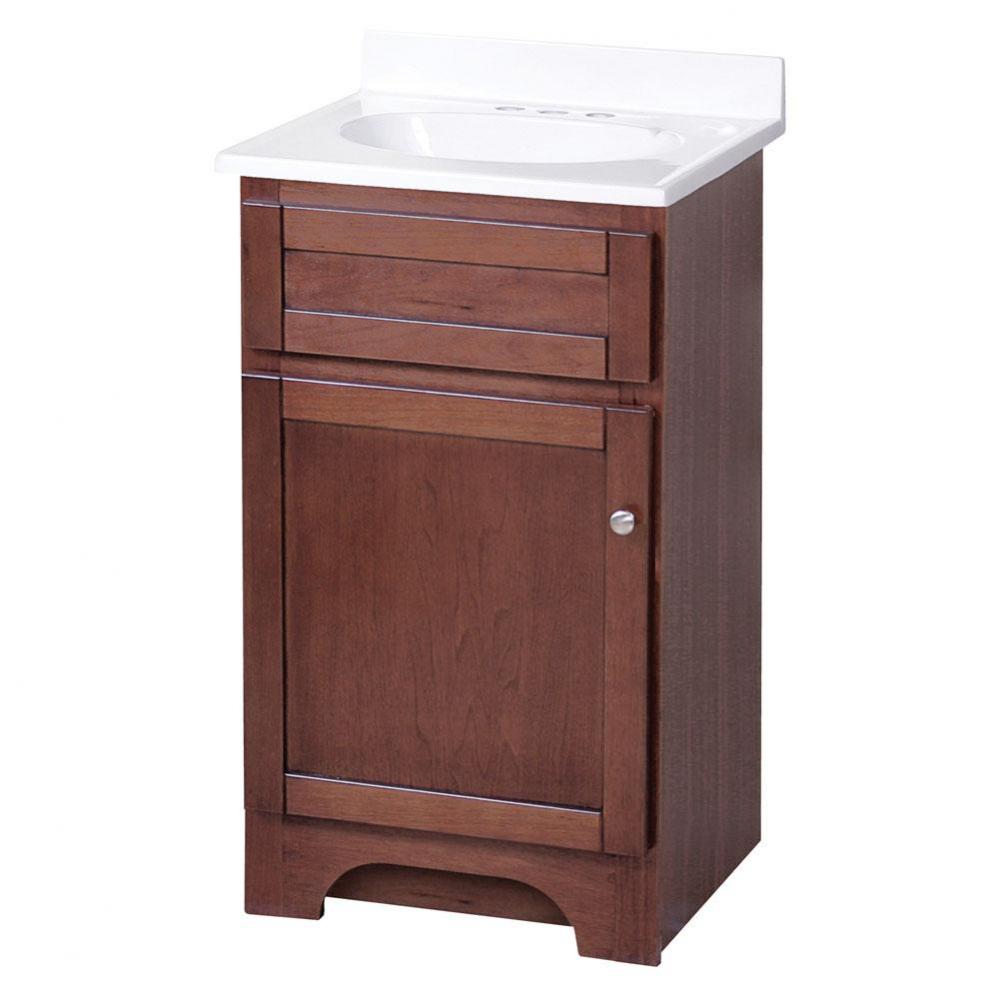 Columbia 18'' Cherry Combo Vanity with Marble Top