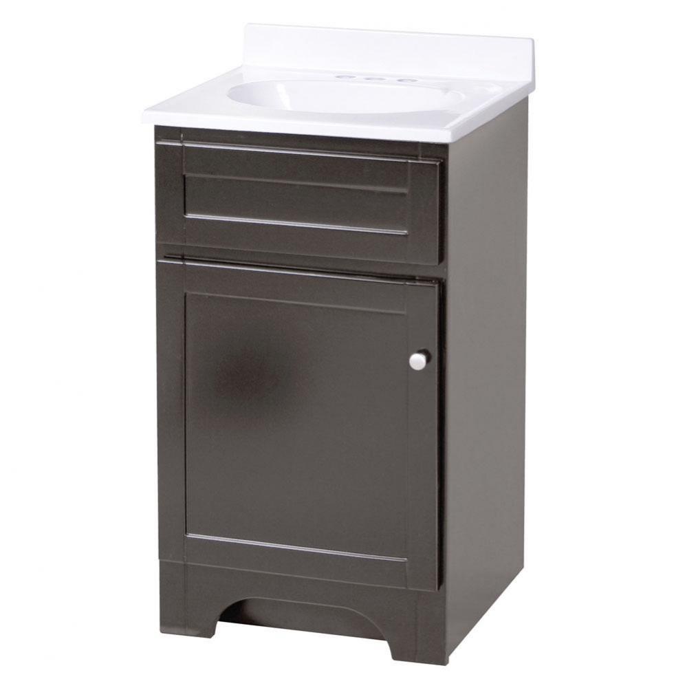 Columbia 18'' Espresso Combo Vanity with Marble Top