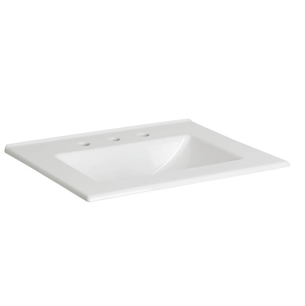 FCC vanity top, 25X22 8'' spread