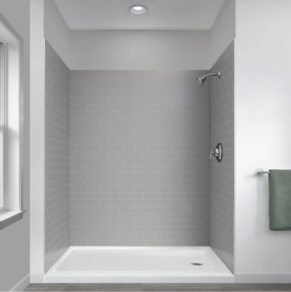 60'' X 32'' x 78'' Shower Wall Kit Grey Mosaic