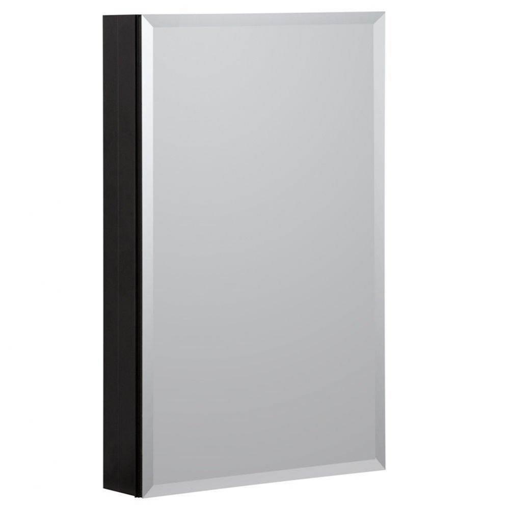 Metal Medicine Cabinet 19'' X 30'' Beveled Mirror, ,  Black