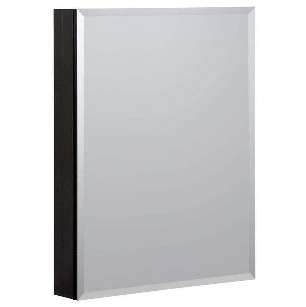 Metal Medicine Cabinet 23'' X 30'' Beveled Mirror, ,  Black