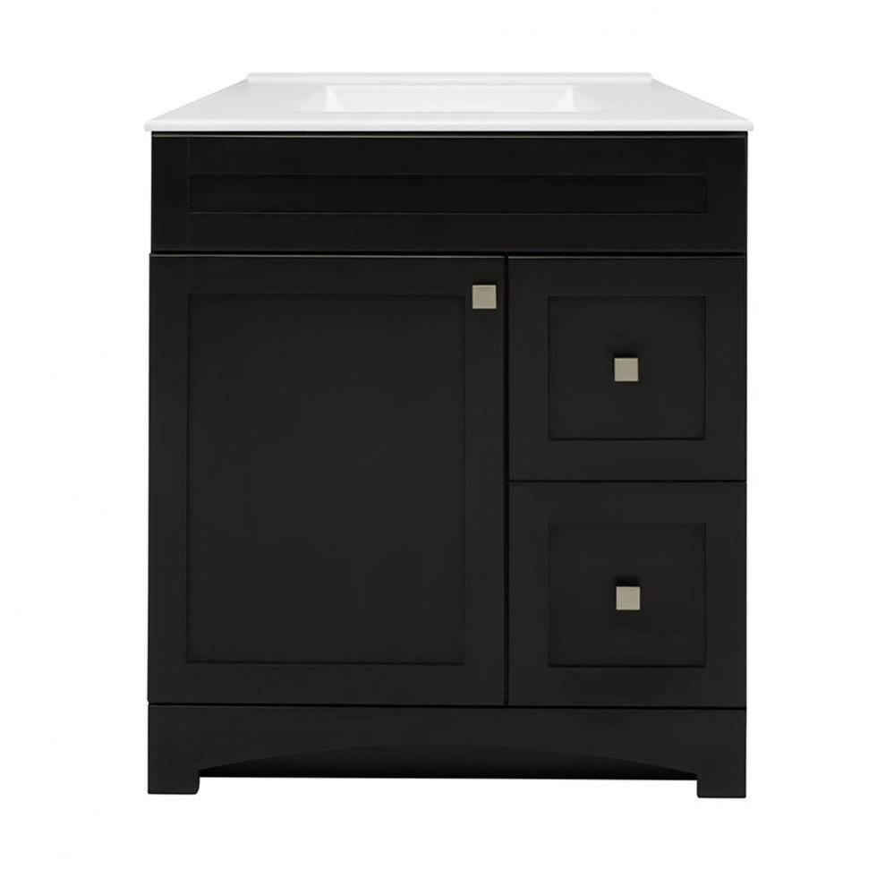 Monterrey 25'' Cool Grey Vanity with White Fine Fire Clay Top
