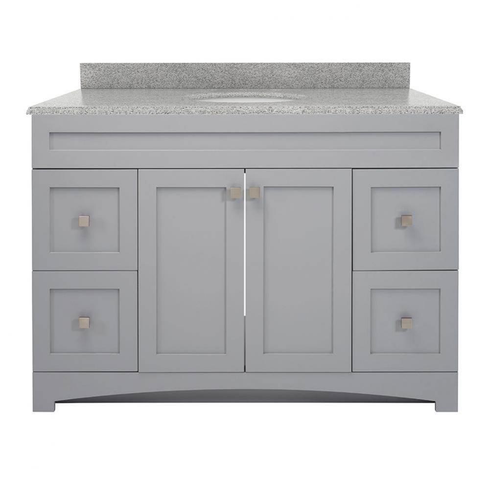 Monterrey 49'' Cool Grey Vanity with Rushmore Grey Granite Top