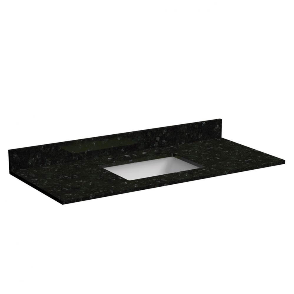 49'' Granite top, Emerald Pearl, Rectangular Bowl