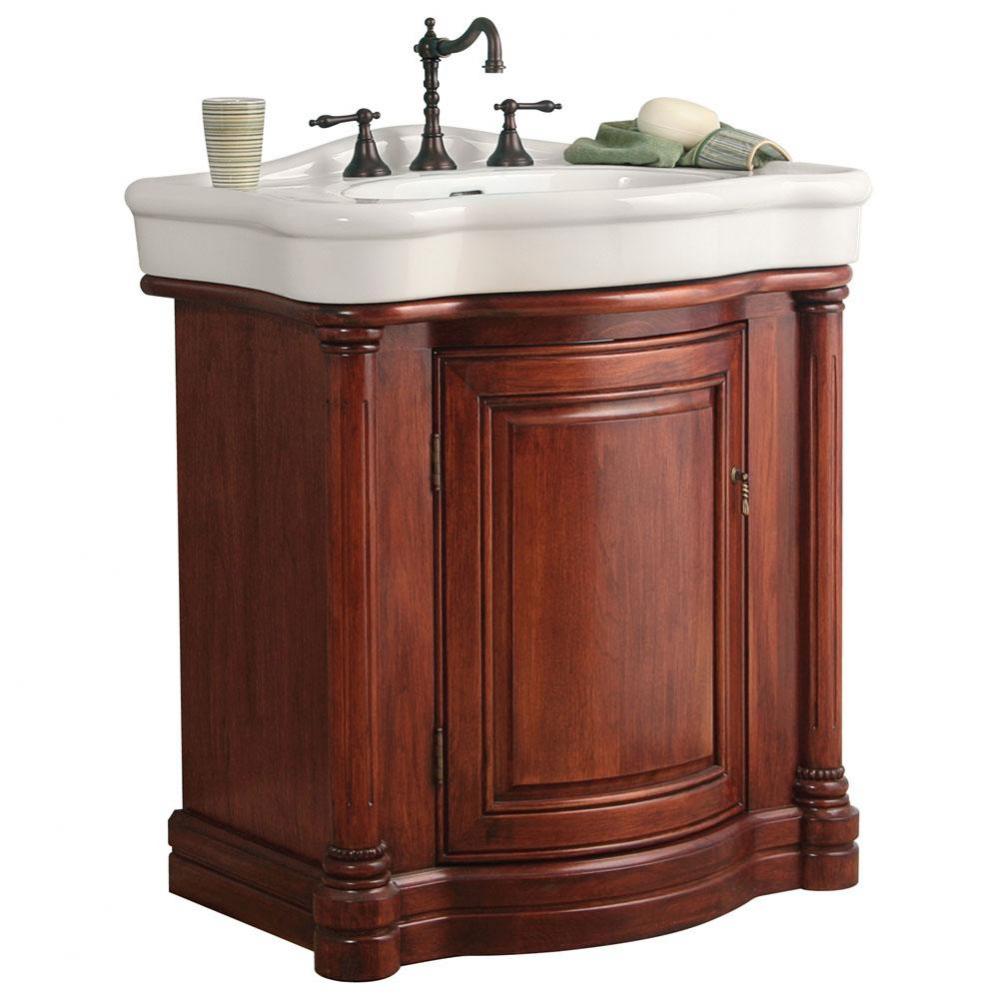 Wingate rich cherry bathroom vanity with vitreous china