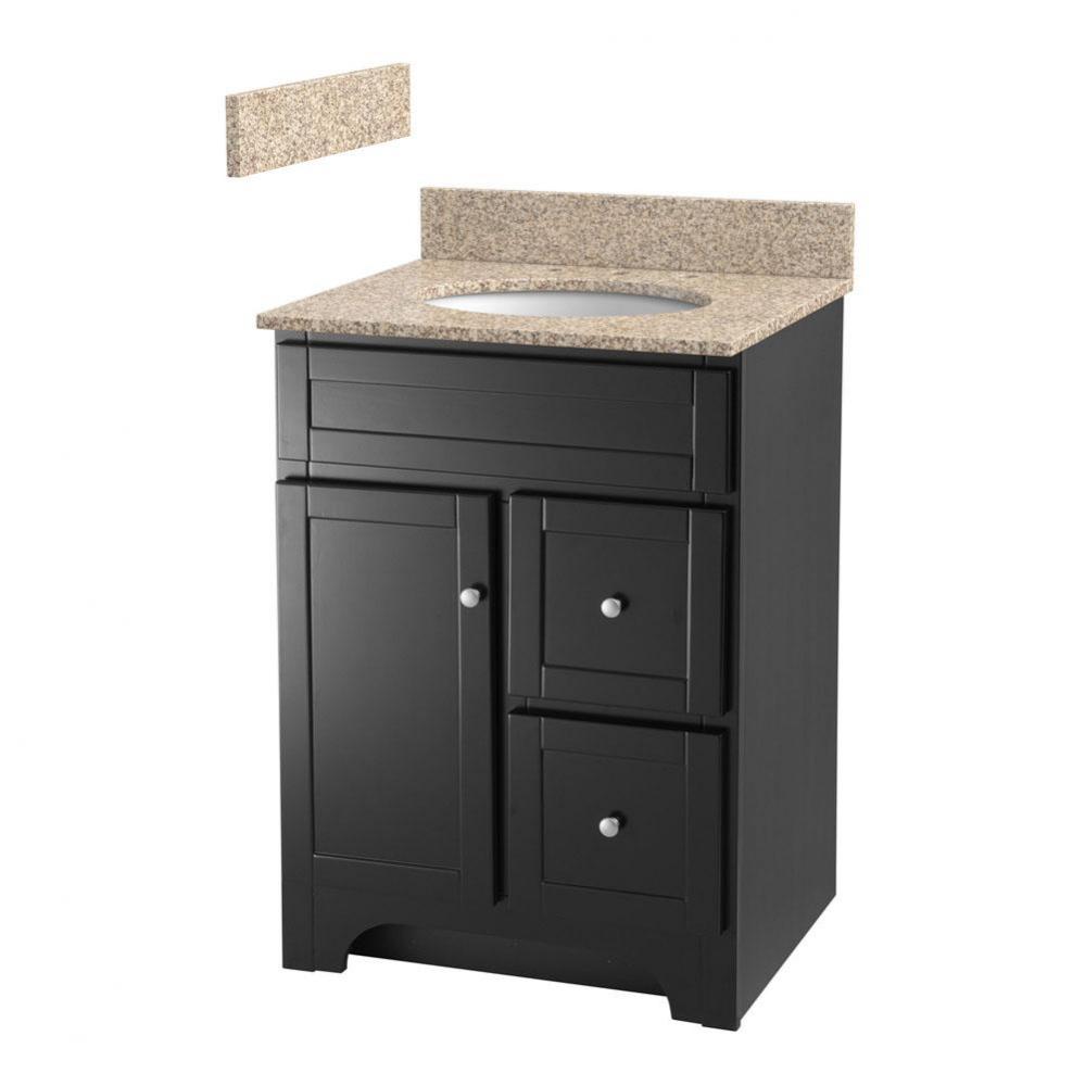 Worthington 24''  Espresso Vanity with Mohave Beige Granite Top