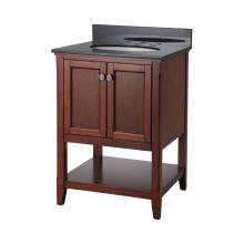 Foremost AUCNV2422 - Auguste 24 inch bathroom vanity in chestnut with two doors and open