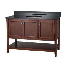 Foremost AUCNV4822 - Auguste 48 inch bathroom vanity in chestnut with three doors and open