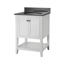 Foremost AUWV2422 - Auguste 24 inch bathroom vanity in white with two doors and open