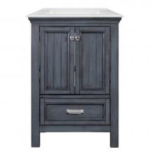 Foremost BABVT2522D-F8W - Brantley 25'' Harbor Blue Vanity with White Fine Fire Clay Top