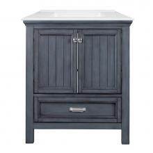 Foremost BABVT3122D-F8W - Brantley 31'' Harbor Blue Vanity with White Fine Fire Clay Top