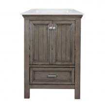 Foremost BAGVT2522D-F8W - Brantley 25'' Distressed Grey Vanity with White Fine Fire Clay Top