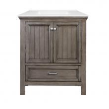Foremost BAGVT3122D-F8W - Brantley 31'' Distressed Grey Vanity with White Fine Fire Clay Top