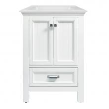 Foremost BAWVT2522D-F8W - Brantley 25'' White Vanity with White Fine Fire Clay Top