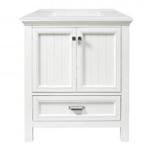 Foremost BAWVT3122D-F8W - Brantley 31'' White Vanity with White Fine Fire Clay Top