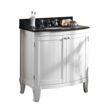 Foremost BLWVT-3021 - Bellani white bath vanity with Midnight Pearl granite vanity