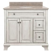 Foremost CNAWVT3722D-MB - Corsicana 37'' Antique White Vanity with Mohave Beige Granite Top