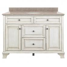 Foremost CNAWVT4922D-MB - Corsicana 49'' Antique White Vanity with Mohave Beige Granite Top