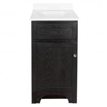 Foremost COBAT1816 - Columbia 18'' Black Combo Vanity with Marble Top