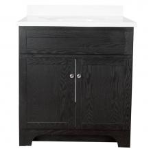 Foremost COBAT3018 - Columbia 30'' Black Combo Vanity with Marble Top