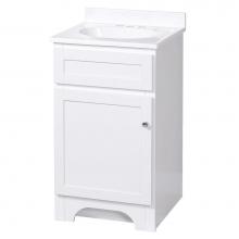 Foremost COWAT1816 - Columbia 18 inch white bath vanity with cultured marble vanity