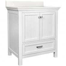 Foremost BAWVT3122D-SWR - Brantley 31'' White Vanity with Silver Crystal White ES Top