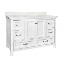 Foremost BAWVT4922D-CWR - Brantley 49'' White Vanity with Carrara White Marble Top